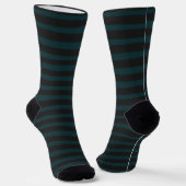 Chaussette Black and green stripes with your initials (Angulaire)