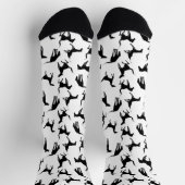 Chaussette Black and White Horse Pattern (Haut)