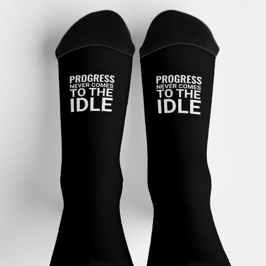 Chaussette Black and White Motivational Saying Inspirational (Haut)
