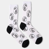 Chaussette Black and White Toucan Doodle Crew Socks (Droite)