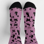 Chaussette Black and White Tuxedo Cat Patterned Socks Gift (Haut)