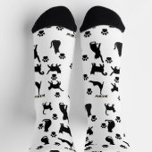 Chaussette Black and White Tuxedo Cat Patterned Socks Gift (Haut)