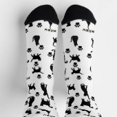 Chaussette Black and White Tuxedo Cat Socks Pattern Gift (Haut)