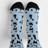 Chaussette Black and White Tuxedo Cat Socks Pattern Gift (Haut)