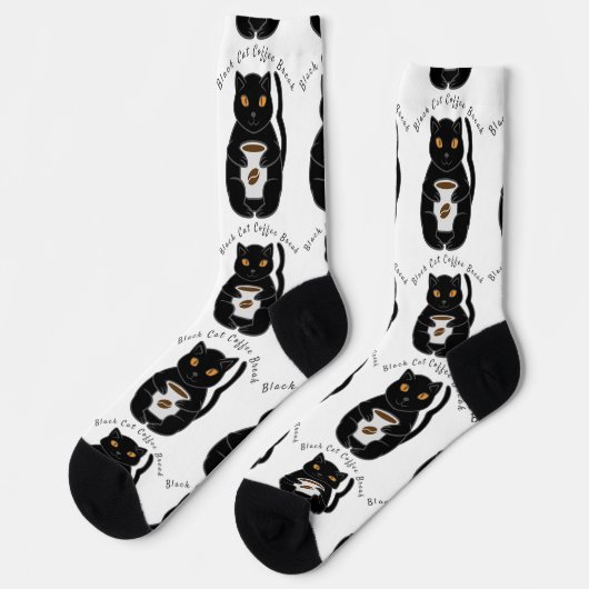 Chaussette Black Cat Coffee Break Thunder_Cove (Gauche)