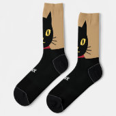 Chaussette Black Cat Socks Gift for Cat Lovers (Gauche)