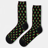 Chaussette Black Christmas Bell Motif sans couture (Gauche)