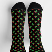 Chaussette Black Christmas Bell Motif sans couture (Haut)