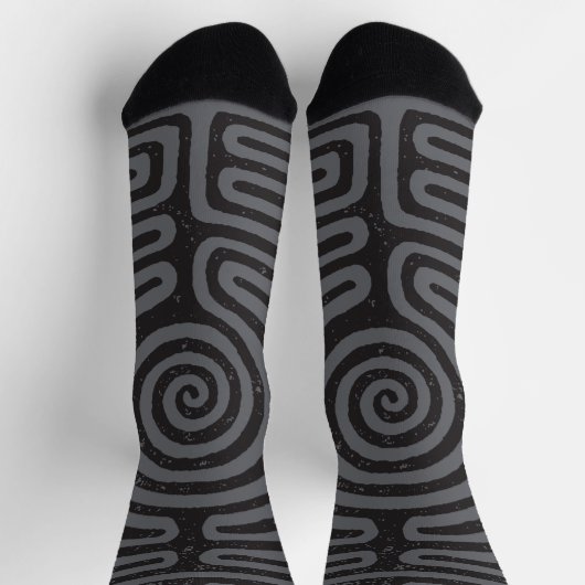 Chaussette Black Circle Labyrinthe (Gris) Art fin (Haut)