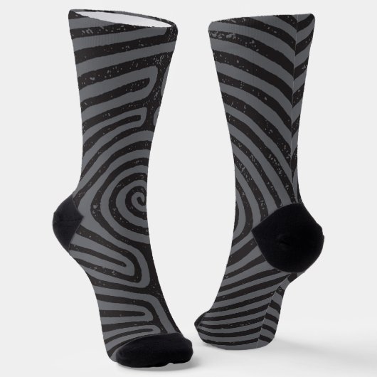 Chaussette Black Circle Labyrinthe (Gris) Art fin (Angulaire)