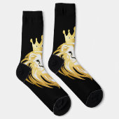 Chaussette Black Faux Gold King Lionhead tendance (Droite)