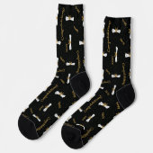 Chaussette Black Félicitations Diplôme Année Chaussettes (Gauche)