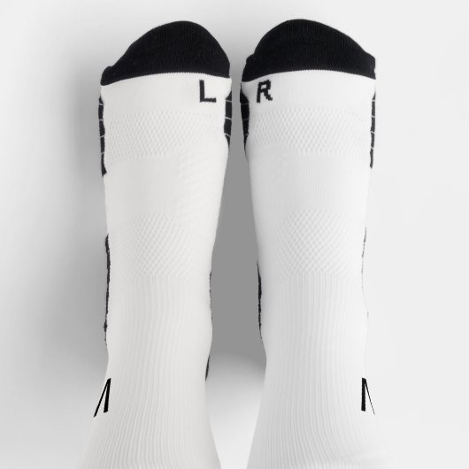 Chaussette Black Monogram White Socks (Haut)