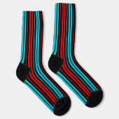 Chaussette Black Red Blue Stripes Pattern   (Droite)