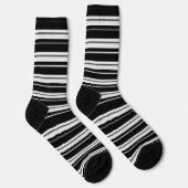 Chaussette Black Stripe Socks – Bold Monochrome Style (Droite)