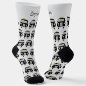 Chaussette Black Taxi Design Personalised (Angulaire)