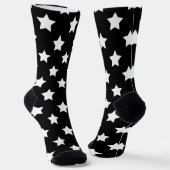 Chaussette Black White Stars Motif Décor (Angulaire)