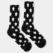 Chaussette Black White Stars Motif Décor (Droite)