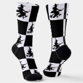 Chaussette Black Witches Black & White Checkered (Angulaire)