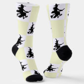 Chaussette Black Witches Yellow & White Checkered (Angulaire)