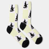 Chaussette Black Witches Yellow & White Checkered (Droite)