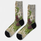 Chaussette Blackberries Floral Garden Flower Papillon Art (Gauche)