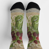 Chaussette Blackberries Floral Garden Flower Papillon Art (Haut)