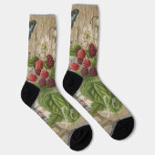 Chaussette Blackberries Floral Garden Flower Papillon Art (Droite)