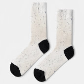 Chaussette Blanc Crème Points Bleus (Gauche)