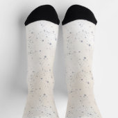 Chaussette Blanc Crème Points Bleus (Haut)