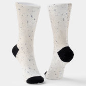 Chaussette Blanc Crème Points Bleus (Angulaire)