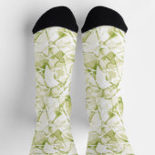Chaussette blanc d'olive abstrait motif moderne tendance (Haut)