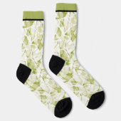 Chaussette blanc d'olive abstrait motif moderne tendance (Droite)