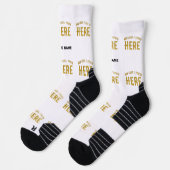 CHAUSSETTE BLANC PERSONNALISABLE MODERNE DE MARQUE VÉRIFIÉ ST (Gauche)