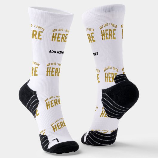 CHAUSSETTE BLANC PERSONNALISABLE MODERNE DE MARQUE VÉRIFIÉ ST (Angulaire)