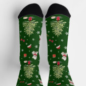 Chaussette Blanc Westie Noël Fantaisie (Haut)