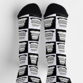 Chaussette Blancs noir À damiers bloc (Haut)