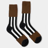 Chaussette Blancs Noirs Sur Brown (Droite)