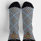 Chaussette Blason de Clan Haig sur tartan à carreaux (Haut)