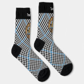 Chaussette Blason de Clan Haig sur tartan à carreaux (Droite)