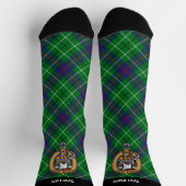 Chaussette Blason du clan Duncan sur tartan (Haut)
