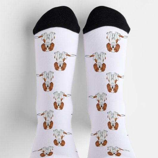 Chaussette Blenheim Cavalier King Charles Spaniel Chien Motif (Haut)