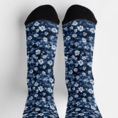 Chaussette Bleu Blanc Chic Floral (Haut)