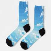 Chaussette Bleu & bleu clair (Gauche)