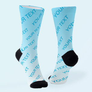 Chaussette Bleu ciel (couleur changeable!) ombre & motif de t