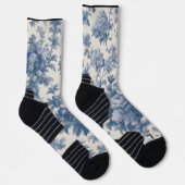Chaussette Bleu classique sur Chaussettes d'équipage en toile (Droite)