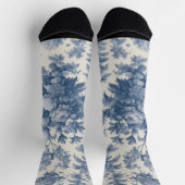 Chaussette Bleu classique sur Chaussettes d'équipage en toile (Haut)