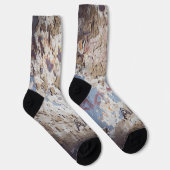 Chaussette bleu et beige Abstrait (mur fissuré) (Droite)