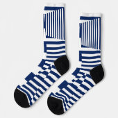 Chaussette Bleu et blanc sur bandes (Gauche)