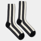 Chaussette Bleu et Blanc Vertical Stripes Amusant Dramatique (Droite)